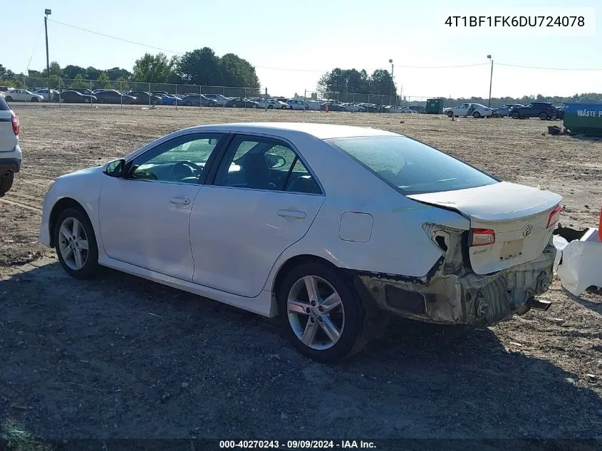 2013 Toyota Camry Se VIN: 4T1BF1FK6DU724078 Lot: 40270243