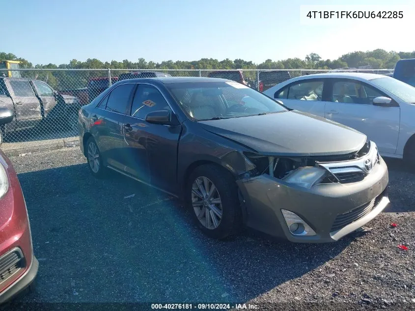 2013 Toyota Camry L/Se/Le/Xle VIN: 4T1BF1FK6DU642285 Lot: 40276181