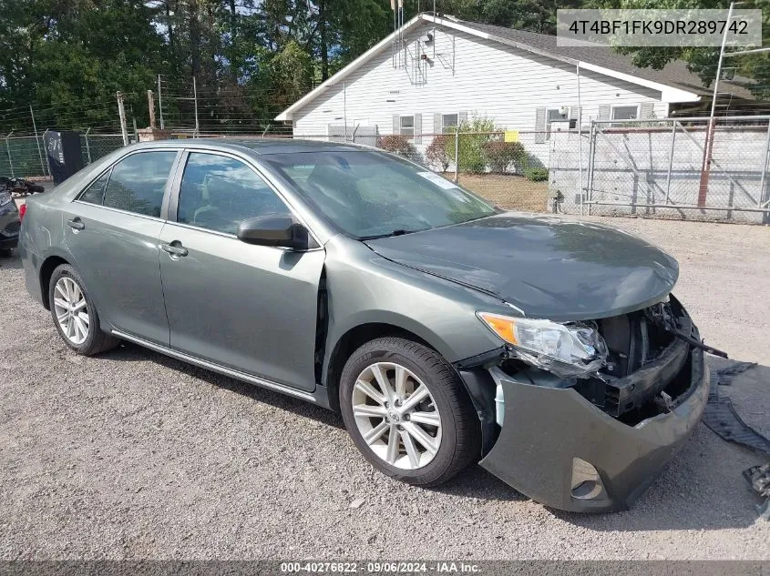 2013 Toyota Camry Xle VIN: 4T4BF1FK9DR289742 Lot: 40276822