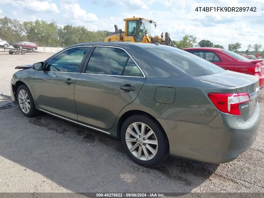 2013 Toyota Camry Xle VIN: 4T4BF1FK9DR289742 Lot: 40276822