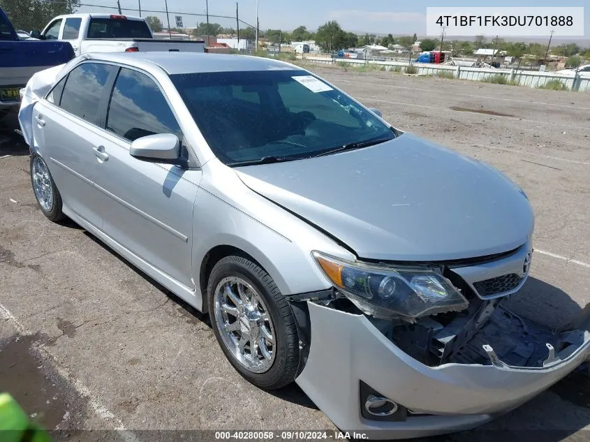 2013 Toyota Camry L/Se/Le/Xle VIN: 4T1BF1FK3DU701888 Lot: 40280058