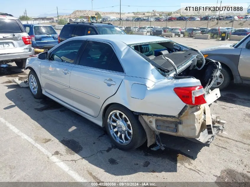 2013 Toyota Camry L/Se/Le/Xle VIN: 4T1BF1FK3DU701888 Lot: 40280058