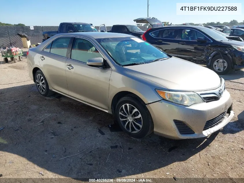 2013 Toyota Camry Le VIN: 4T1BF1FK9DU227588 Lot: 40285236