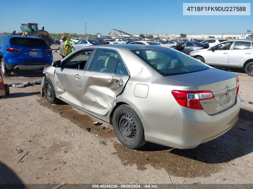 2013 Toyota Camry Le VIN: 4T1BF1FK9DU227588 Lot: 40285236