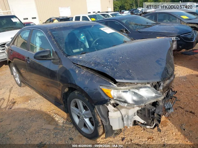 2013 Toyota Camry Se VIN: 4T1BF1FK0DU257420 Lot: 40289395