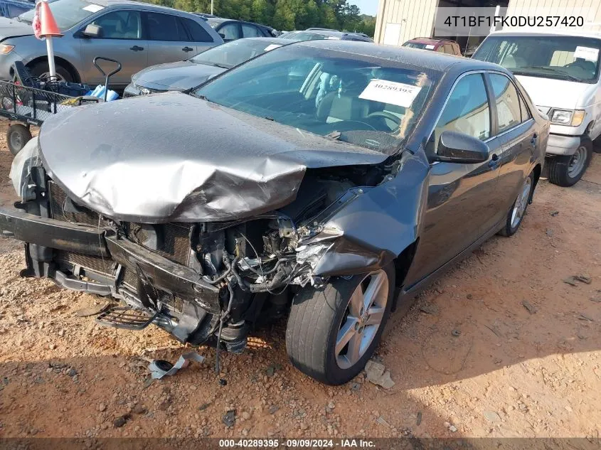 2013 Toyota Camry Se VIN: 4T1BF1FK0DU257420 Lot: 40289395