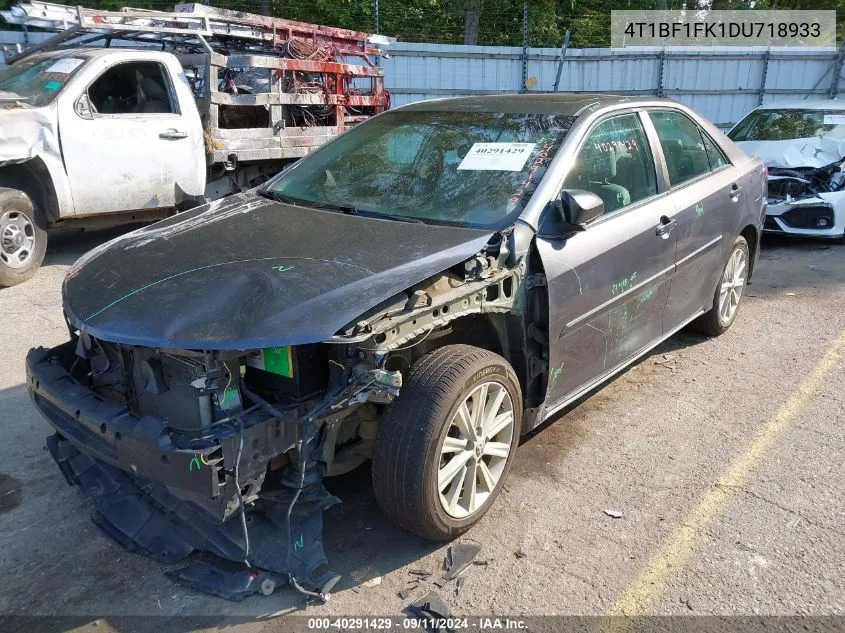 2013 Toyota Camry L/Se/Le/Xle VIN: 4T1BF1FK1DU718933 Lot: 40291429