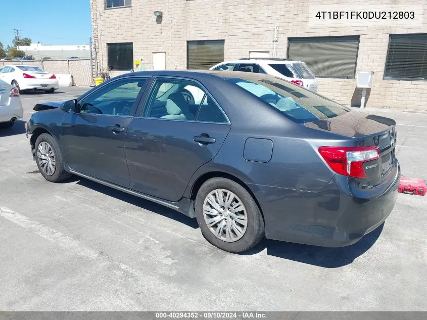 4T1BF1FK0DU212803 2013 Toyota Camry Le