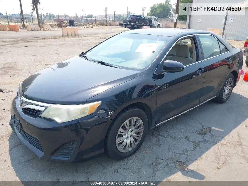 2013 Toyota Camry Le VIN: 4T1BF1FK4DU274530 Lot: 40300497