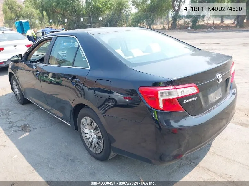 2013 Toyota Camry Le VIN: 4T1BF1FK4DU274530 Lot: 40300497