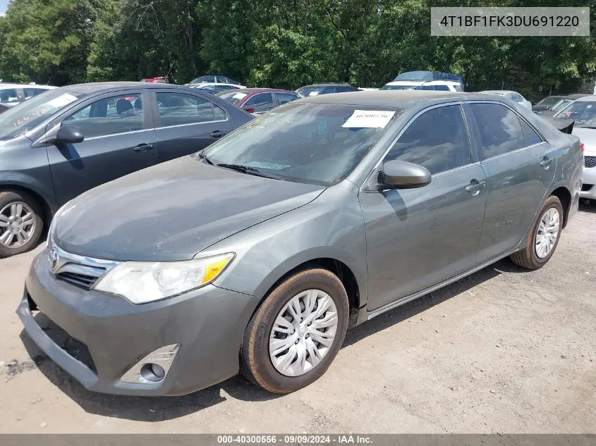 2013 Toyota Camry Le VIN: 4T1BF1FK3DU691220 Lot: 40300556