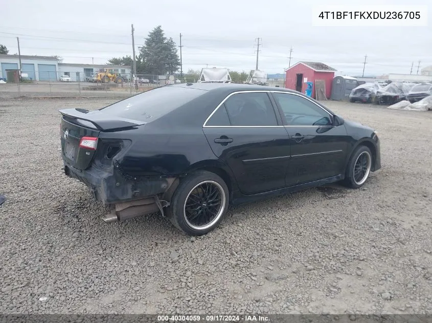 2013 Toyota Camry Se VIN: 4T1BF1FKXDU236705 Lot: 40304059