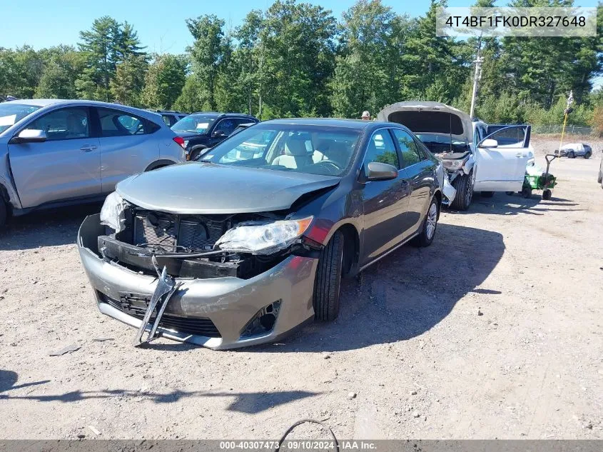 2013 Toyota Camry Le VIN: 4T4BF1FK0DR327648 Lot: 40307473