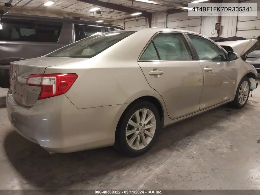 2013 Toyota Camry Xle VIN: 4T4BF1FK7DR305341 Lot: 40309322