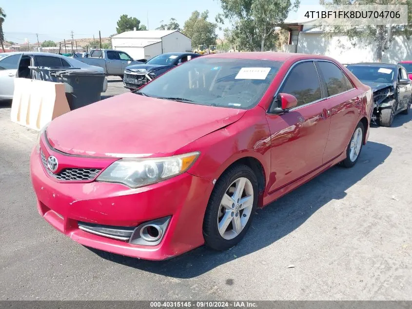 2013 Toyota Camry Se VIN: 4T1BF1FK8DU704706 Lot: 40315145