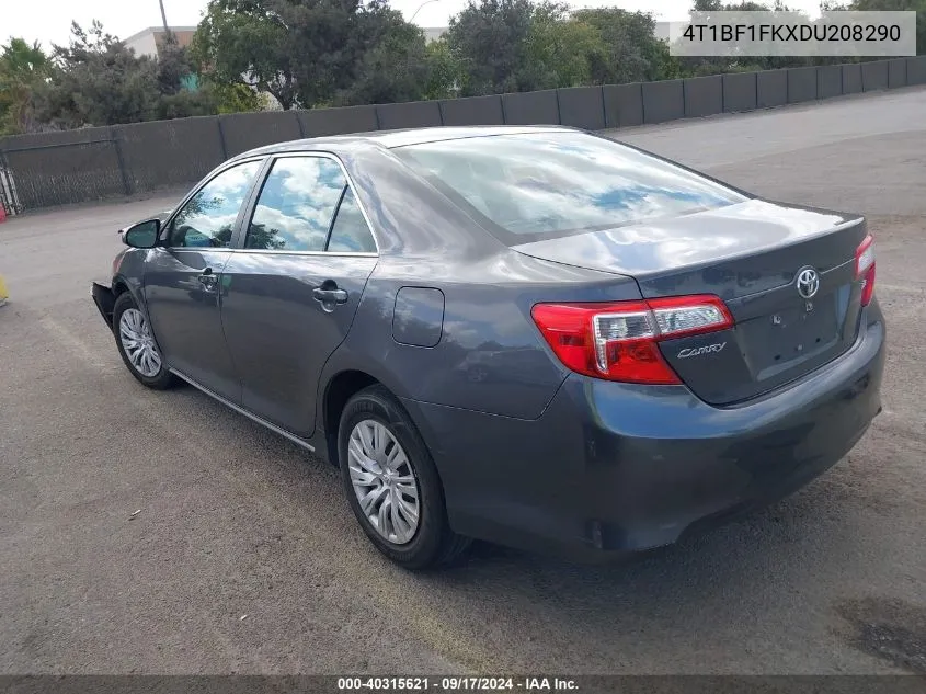 2013 Toyota Camry Le VIN: 4T1BF1FKXDU208290 Lot: 40315621