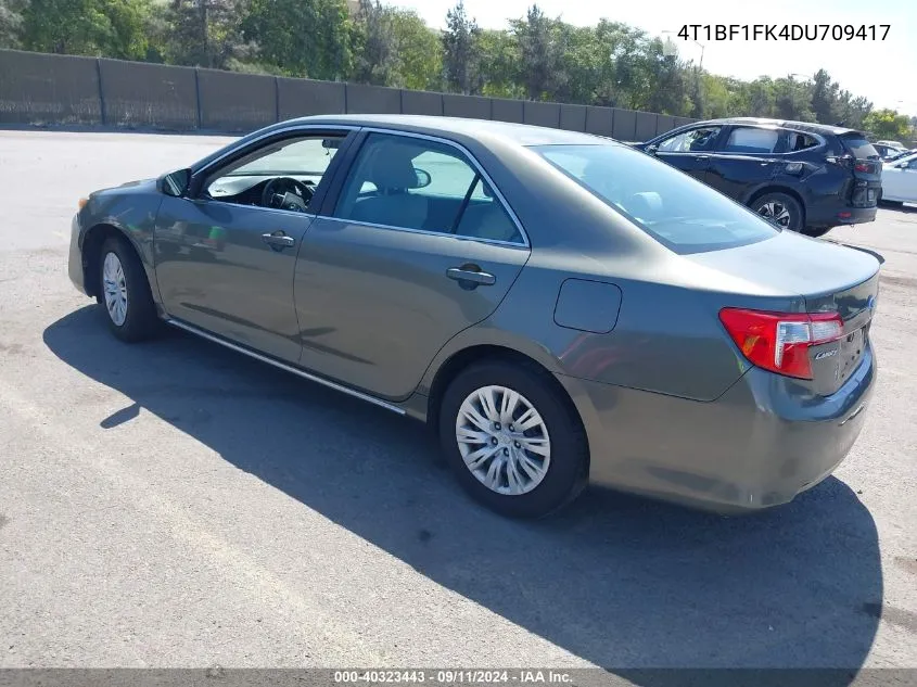 2013 Toyota Camry L/Se/Le/Xle VIN: 4T1BF1FK4DU709417 Lot: 40323443