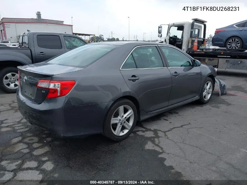 2013 Toyota Camry Se VIN: 4T1BF1FK8DU268231 Lot: 40345787