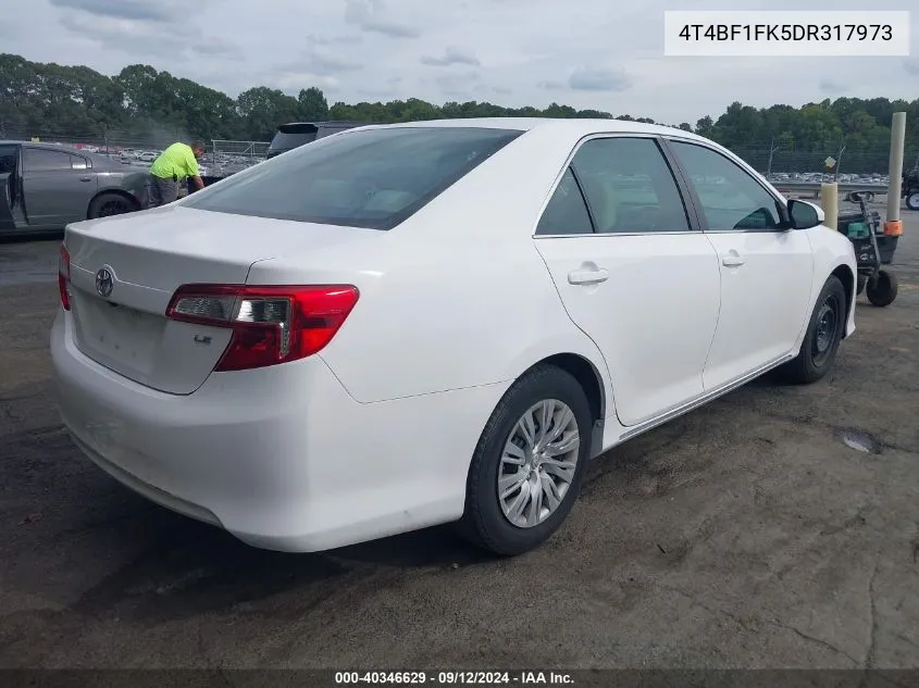 2013 Toyota Camry Le VIN: 4T4BF1FK5DR317973 Lot: 40346629