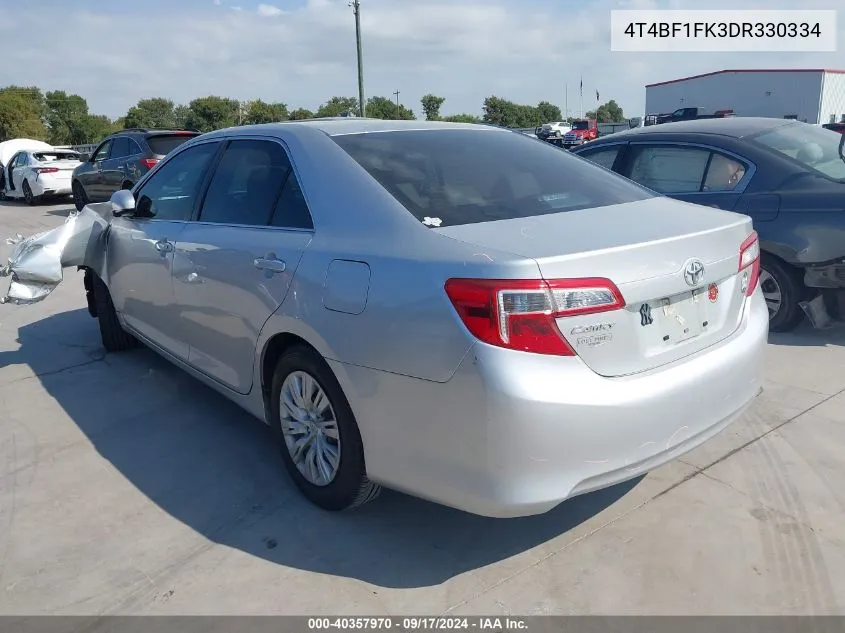 2013 Toyota Camry L VIN: 4T4BF1FK3DR330334 Lot: 40357970