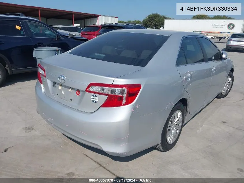 2013 Toyota Camry L VIN: 4T4BF1FK3DR330334 Lot: 40357970