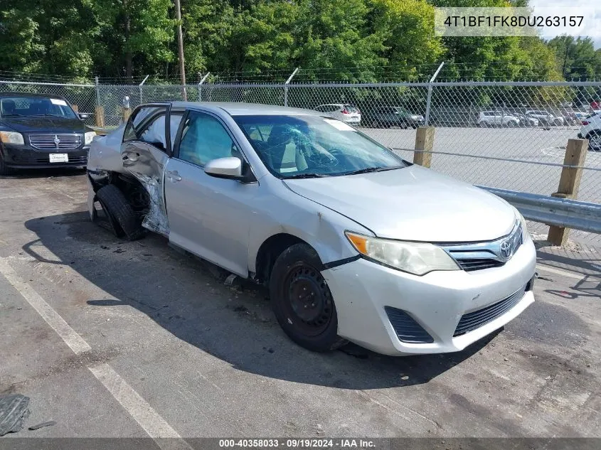 2013 Toyota Camry Le VIN: 4T1BF1FK8DU263157 Lot: 40358033