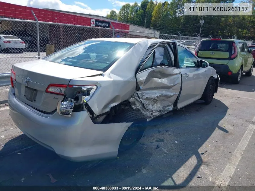 2013 Toyota Camry Le VIN: 4T1BF1FK8DU263157 Lot: 40358033