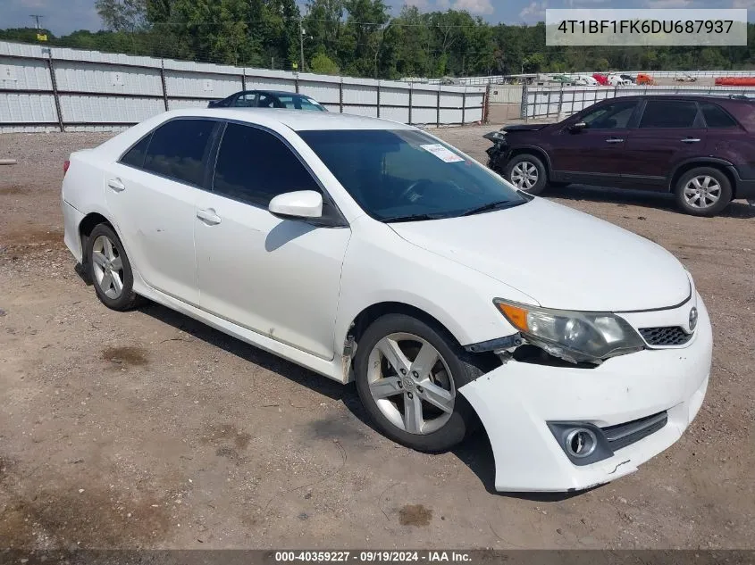 2013 Toyota Camry Se VIN: 4T1BF1FK6DU687937 Lot: 40359227