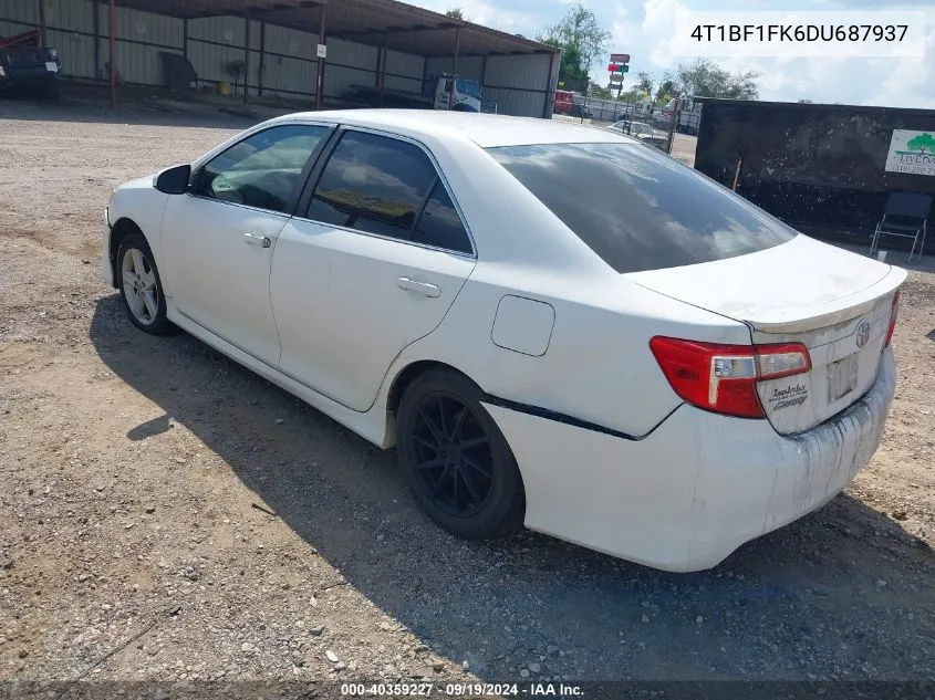 2013 Toyota Camry Se VIN: 4T1BF1FK6DU687937 Lot: 40359227