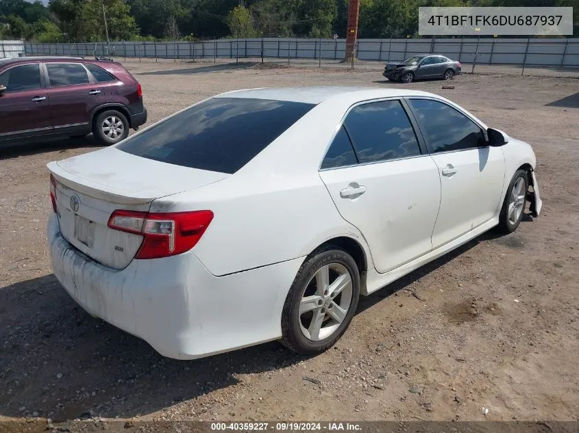 2013 Toyota Camry Se VIN: 4T1BF1FK6DU687937 Lot: 40359227