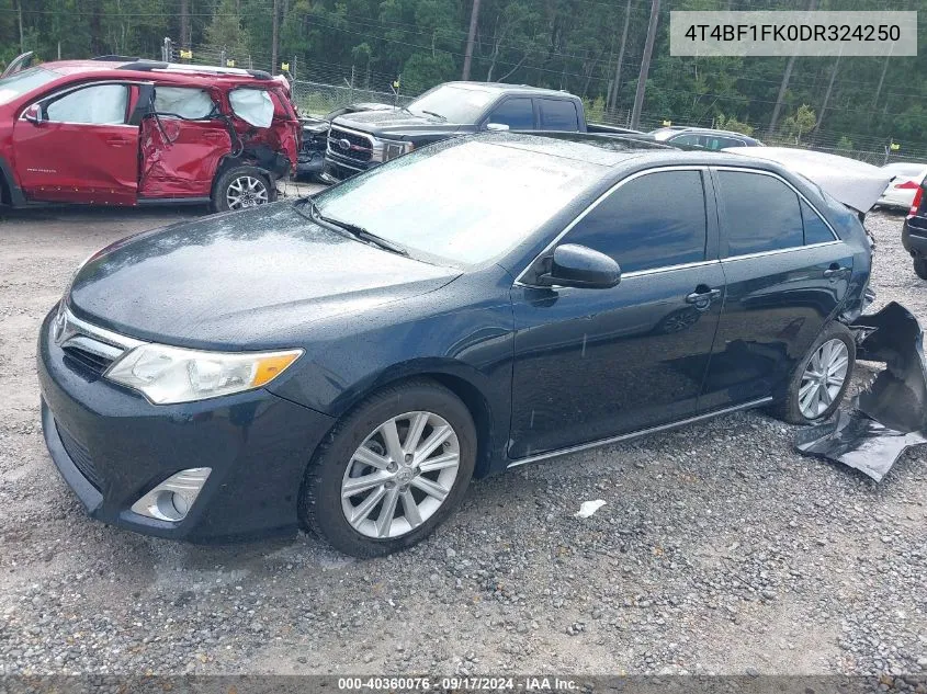 2013 Toyota Camry Xle VIN: 4T4BF1FK0DR324250 Lot: 40360076