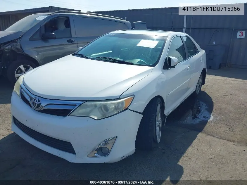 2013 Toyota Camry Xle VIN: 4T1BF1FK1DU715966 Lot: 40361876