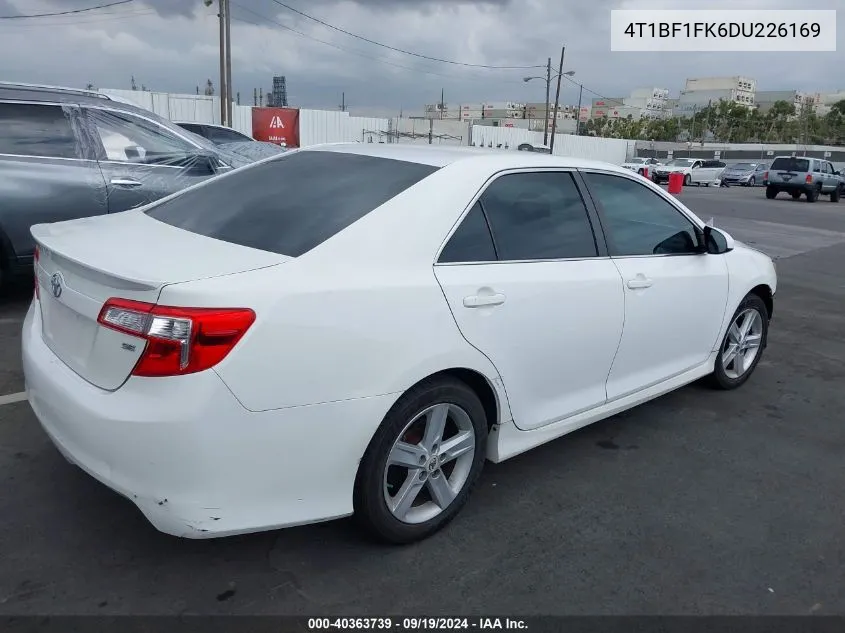 2013 Toyota Camry Se VIN: 4T1BF1FK6DU226169 Lot: 40363739