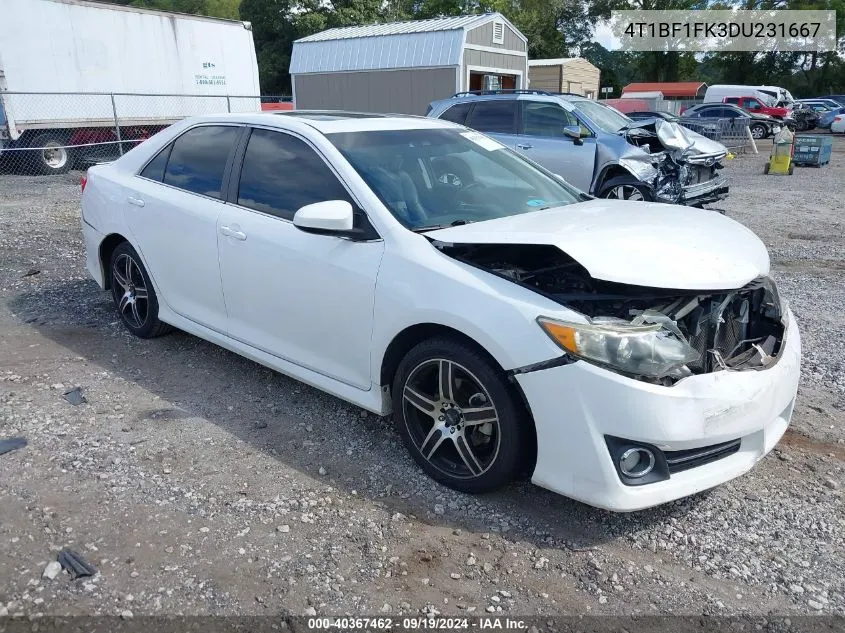 2013 Toyota Camry Se VIN: 4T1BF1FK3DU231667 Lot: 40367462