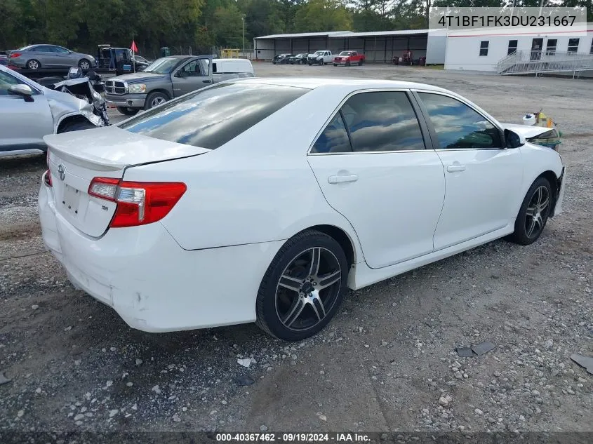 4T1BF1FK3DU231667 2013 Toyota Camry Se