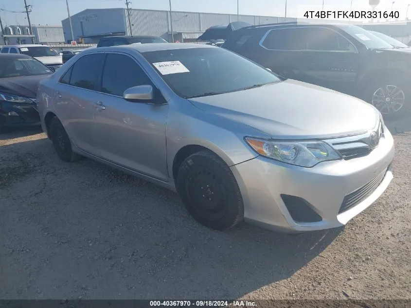 2013 Toyota Camry L VIN: 4T4BF1FK4DR331640 Lot: 40367970