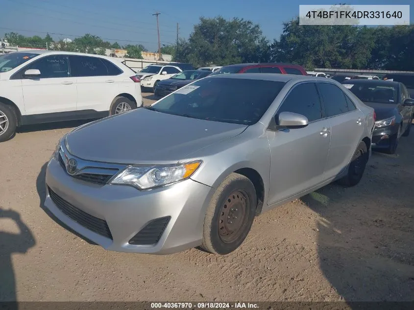 2013 Toyota Camry L VIN: 4T4BF1FK4DR331640 Lot: 40367970