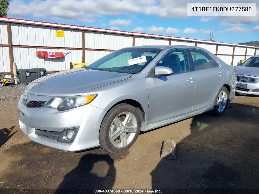 2013 Toyota Camry Se VIN: 4T1BF1FK0DU277585 Lot: 40374669