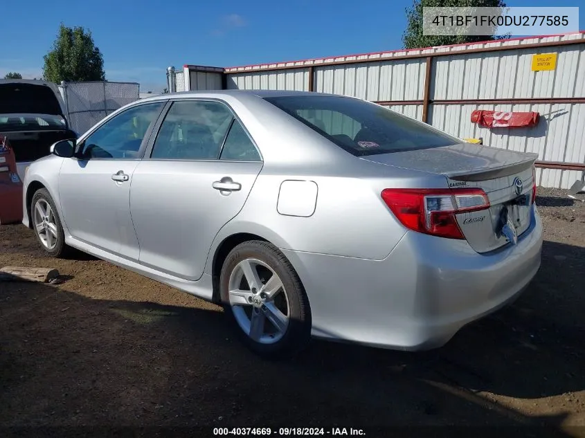 2013 Toyota Camry Se VIN: 4T1BF1FK0DU277585 Lot: 40374669