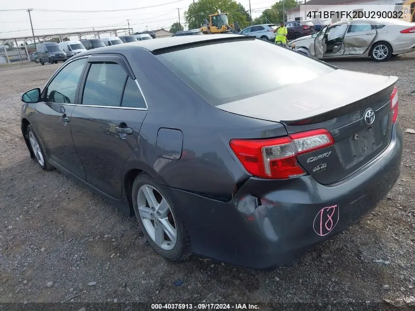 2013 Toyota Camry Se VIN: 4T1BF1FK2DU290032 Lot: 40375913