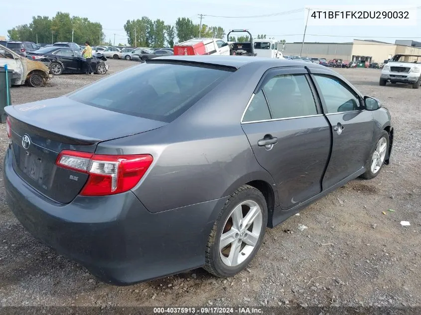 2013 Toyota Camry Se VIN: 4T1BF1FK2DU290032 Lot: 40375913