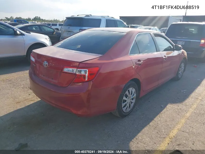 4T1BF1FK4DU688519 2013 Toyota Camry L