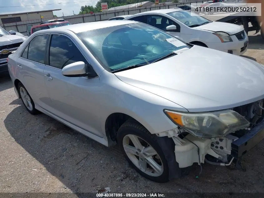 2013 Toyota Camry L/Se/Le/Xle VIN: 4T1BF1FK2DU250212 Lot: 40387895