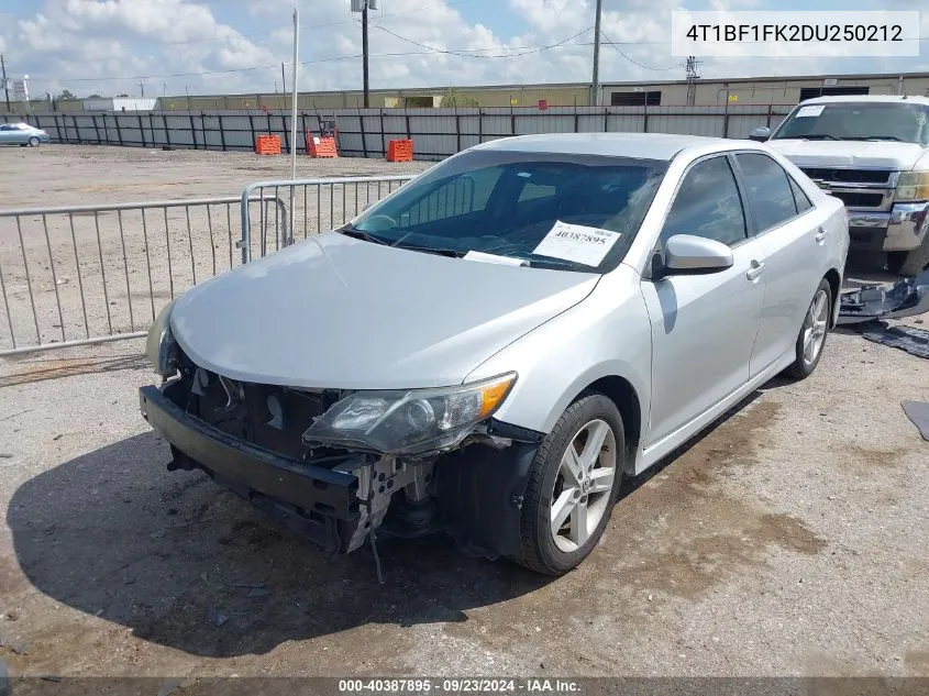 2013 Toyota Camry L/Se/Le/Xle VIN: 4T1BF1FK2DU250212 Lot: 40387895