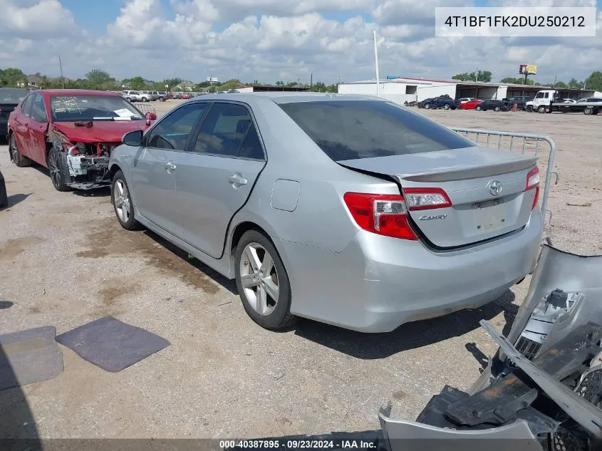 2013 Toyota Camry L/Se/Le/Xle VIN: 4T1BF1FK2DU250212 Lot: 40387895