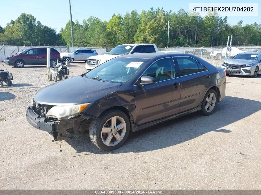 2013 Toyota Camry Se VIN: 4T1BF1FK2DU704202 Lot: 40389300