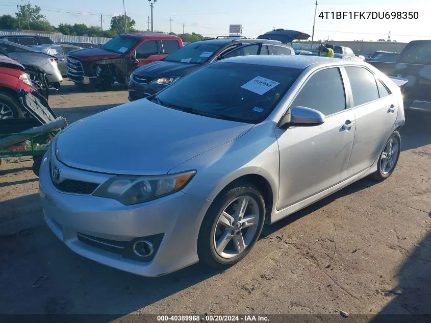 2013 Toyota Camry Se VIN: 4T1BF1FK7DU698350 Lot: 40389968