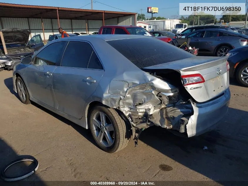 2013 Toyota Camry Se VIN: 4T1BF1FK7DU698350 Lot: 40389968