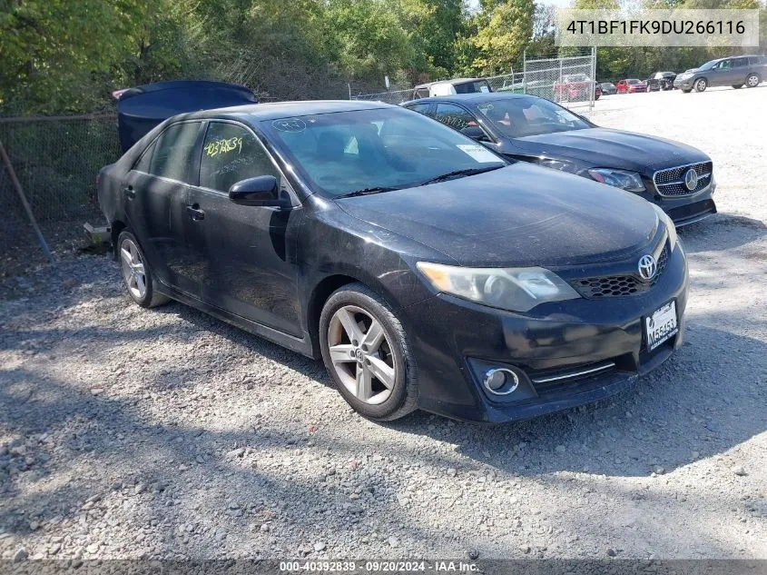 2013 Toyota Camry Se VIN: 4T1BF1FK9DU266116 Lot: 40392839