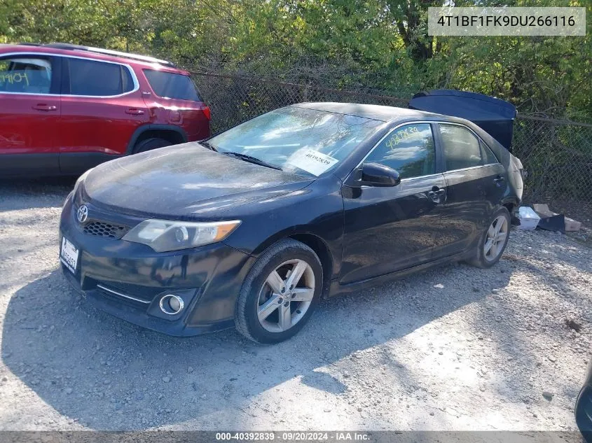 2013 Toyota Camry Se VIN: 4T1BF1FK9DU266116 Lot: 40392839